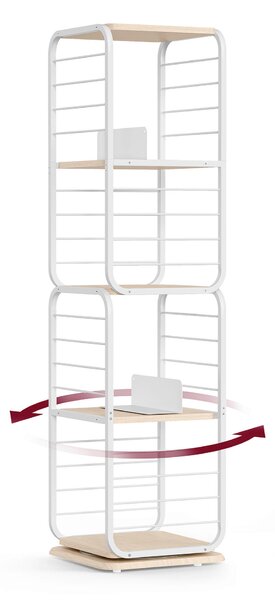 REGÁL, bílá, béžová, uhlíková ocel, 43/158/43 cm Boxxx - Online Only regály & police, Online Only