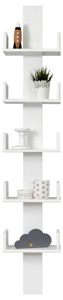 NÁSTĚNNÝ REGÁL, buk, bílá, 35/180/17 cm MID.YOU - Dětské pokoje sestavy, Online Only