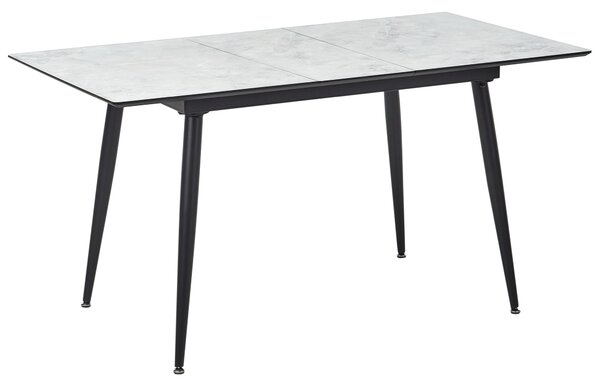 Jídelní stůl EFTALIA Bílý mramor 120/150 cm 80 cm