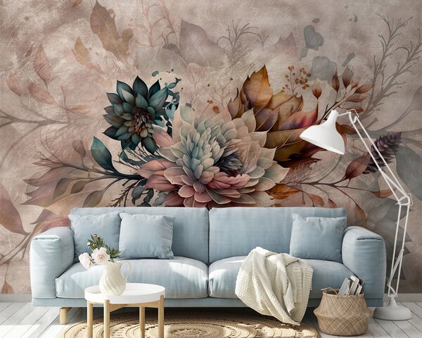 Fototapety Složení ve stylu Grange, Fototapety 3D, Fototapety 3d květiny, u93919 : uwalls.cz
