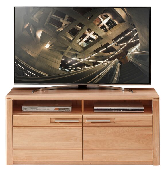 KOMODA POD TELEVIZI, jádrový buk, jádrový buk, 131/58/45 cm Carryhome - Komody z masivu