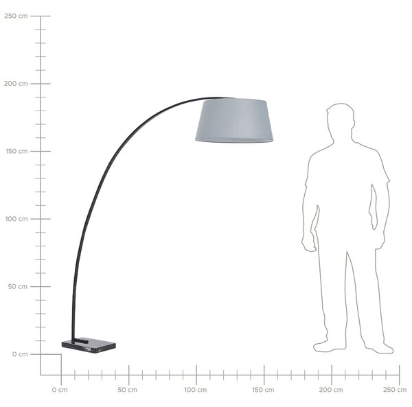 Stojací lampa BENUE Kov Šedá