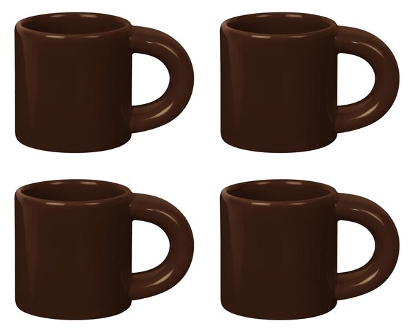 HEM Sada hrnků na espresso Bronto, Brown, 4ks