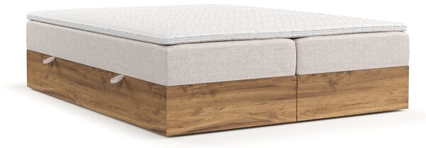 Boxspring postel s úložným prostorem v béžovo-přírodní barvě 180x200 cm Faro – Maison de Rêve