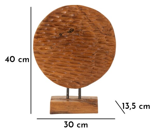 Mauro Ferretti Dekorativní soška Coin 40 cm z masivu hnědá