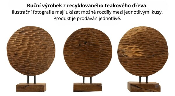 Mauro Ferretti Dekorativní soška Coin 40 cm z masivu hnědá