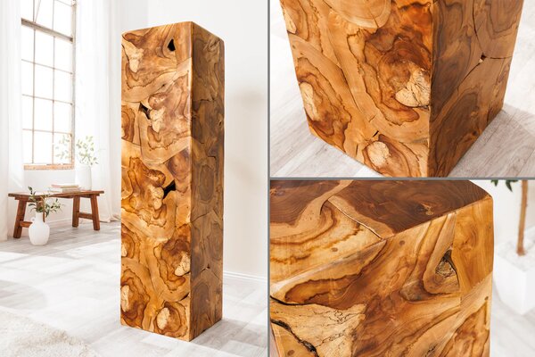 Dekorační sloup SQUARE 110 CM masiv teak Nábytek | Doplňkový nábytek | Odkládací stolky