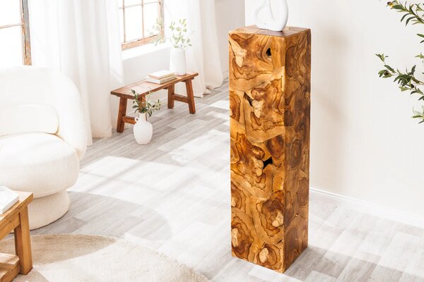Dekorační sloup SQUARE 110 CM masiv teak Nábytek | Doplňkový nábytek | Odkládací stolky