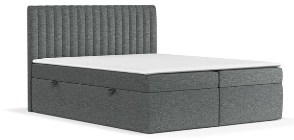 Tmavě šedá boxspring postel s úložným prostorem 160x200 cm Spencer – Maison de Rêve
