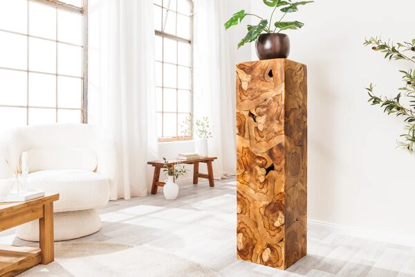 Dekorační sloup SQUARE 110 CM masiv teak Nábytek | Doplňkový nábytek | Odkládací stolky