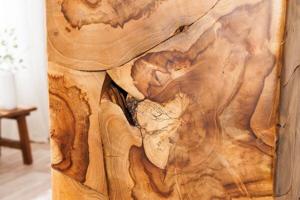 Dekorační sloup SQUARE 110 CM masiv teak Nábytek | Doplňkový nábytek | Odkládací stolky