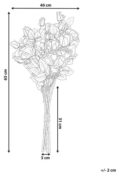 Umělá kytice BOIRO 65 cm Červená