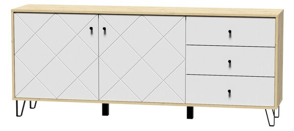 Vivaldi Komoda Bilbao 183 cm dub Artisan/bílá
