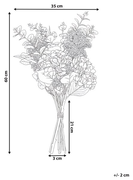 Umělá kytice MINDE 60 cm Růžová
