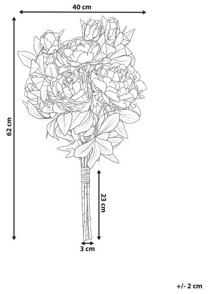 Umělá kytice COLARES 62 cm Růžová
