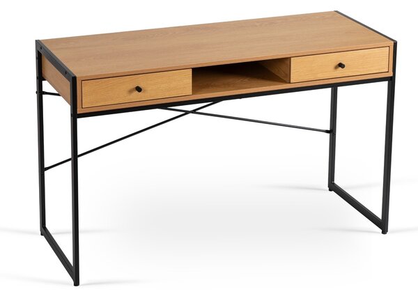 Vivaldi Psací stůl se zásuvami Rex 123 cm dub Craft zlatý/černý
