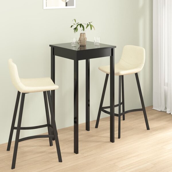 Barový stůl MDF černý 55 x 55 x 107 cm 240379
