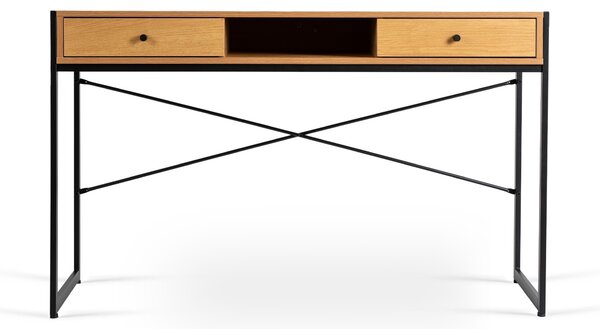 Vivaldi Psací stůl se zásuvami Rex 123 cm dub Craft zlatý/černý
