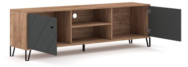 Vivaldi TV stolek Bilbao 183 cm dub Craft Tobacco/grafit