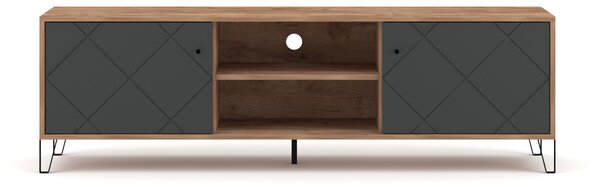 Vivaldi TV stolek Bilbao 183 cm dub Craft Tobacco/grafit
