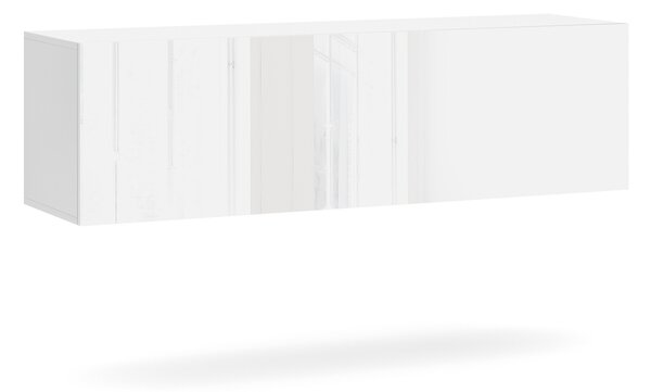 Vivaldi Závěsný TV stolek Vivien 140 cm bílý lesk