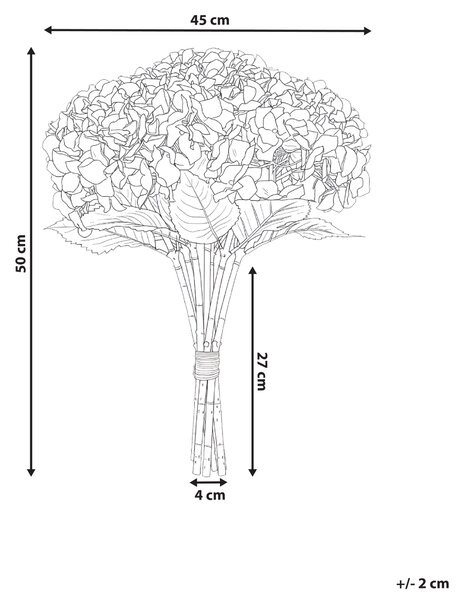 Umělá kytice PERNES 50 cm Fialová