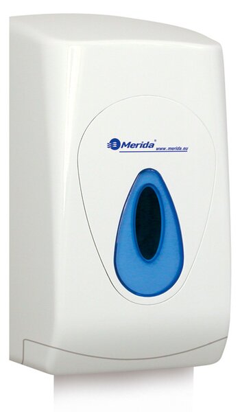 Merida AN-BTN401 - Zásobník na SKLÁDANÝ toaletní papír TOP + 2 kartony toal. papíru PTB401 - transpa