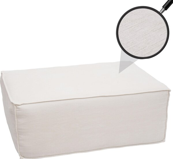 Otoman/písluenství k pohovce HWC-O54, podnoka podnoka chaise longue, látka/textil 300g/m² 38x97x70cm krémová