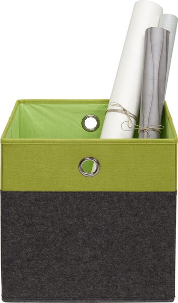 SKLÁDACÍ KRABICE, kov, textil, karton, 32/32/32 cm Carryhome - Boxy do regálů & krabice do regálů