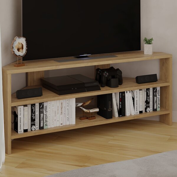 Rohový TV stolek Houseland Thales dub přírodní