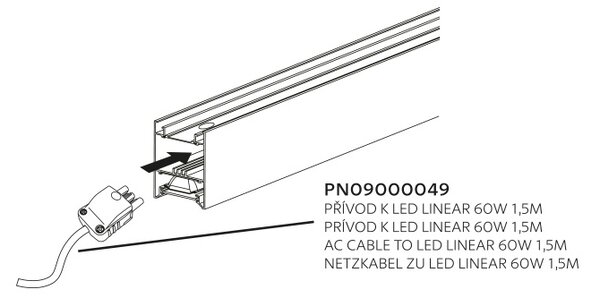 PANLUX s.r.o. LINEAR LED 60W 4000K a 3000K 60° 5300lm bílá Barevná teplota: Denní bílá