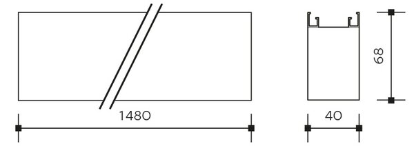 PANLUX s.r.o. LINEAR LED 60W 4000K a 3000K 60° 5300lm bílá Barevná teplota: Denní bílá