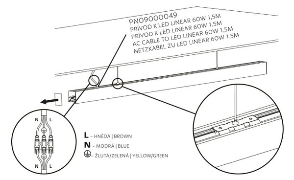 PANLUX s.r.o. LINEAR LED 60W 4000K a 3000K 60° 5300lm bílá Barevná teplota: Denní bílá