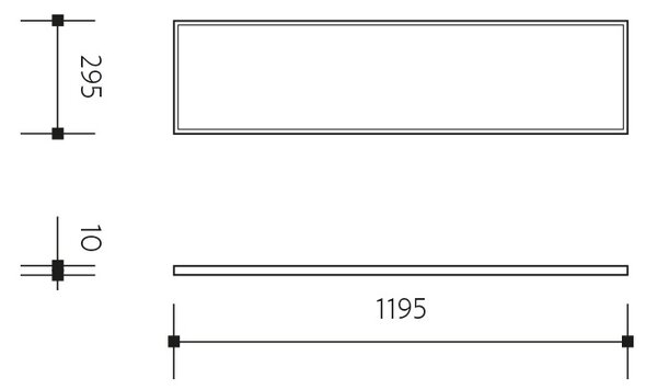 PANLUX s.r.o. LED PANEL THIN UGR vestavný obdélníkový 1200x300 40W - neutrální