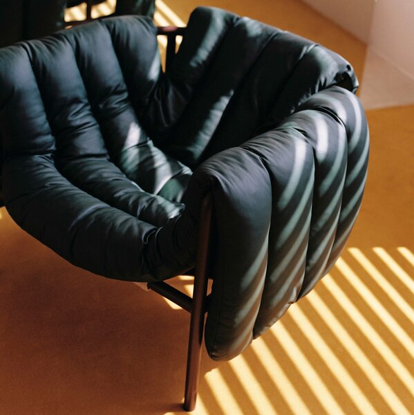 HEM Křeslo Puffy, Black Leather / Black