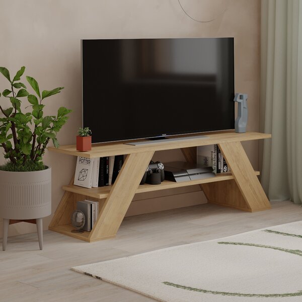 TV stolek Houseland Farfalla 120 cm dub přírodní