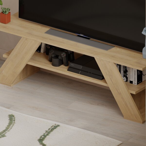 TV stolek Houseland Farfalla 120 cm dub přírodní