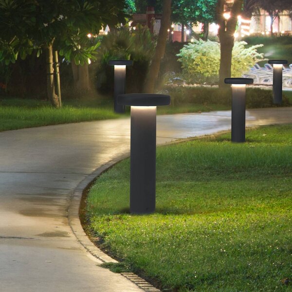Molto Luce LED osvětlení cesty CIRC, DALI, antracitová barva, výška 82 cm, IP65, stmívatelný, Černá, Hliník, Moderní