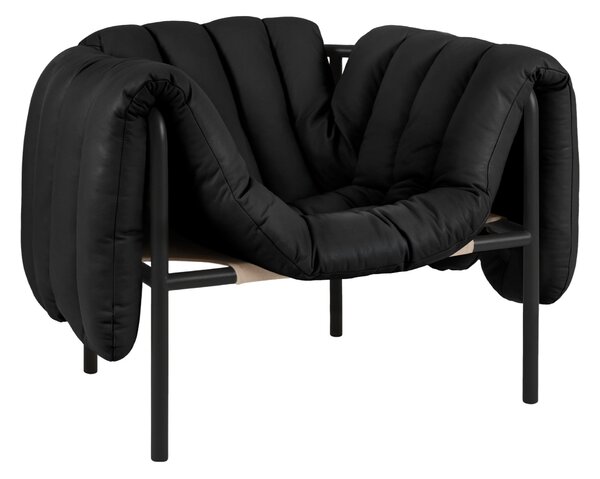 HEM Křeslo Puffy, Black Leather / Black