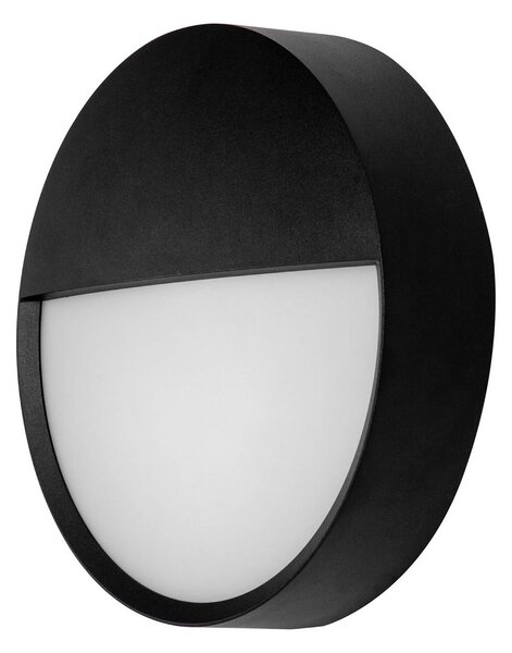 BRUMBERG LED venkovní nástěnné svítidlo EYE, polozavřená, černá, IP65, Černá, Chodba, Hliník