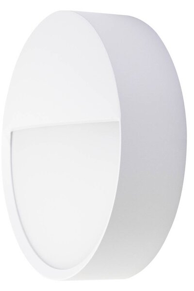 BRUMBERG Venkovní nástěnné svítidlo LED EYE, polootevřená, bílá, IP65, Bílá / opál, Chodba, Hliník