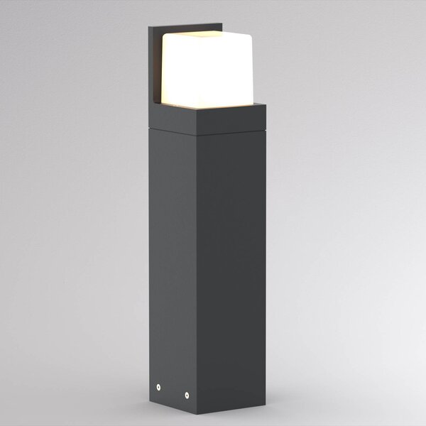 Molto Luce LED osvětlení cesty FYNN-C, výška 45 cm, antracitová, IP65, zap/vyp, Černá, Hliník, Moderní, Venkovní sloupové světlo