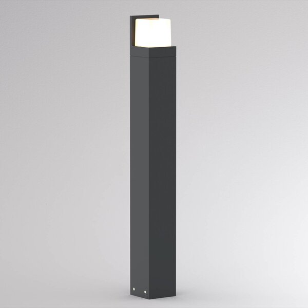 Molto Luce LED osvětlení cesty FYNN-C, výška 85 cm, antracitová, IP65, zap/vyp, Černá, Hliník, Moderní