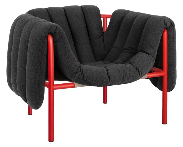 HEM Křeslo Puffy, Anthracite / Traffic Red