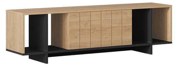 TV stolek Houseland Zitano dub přírodní/černý