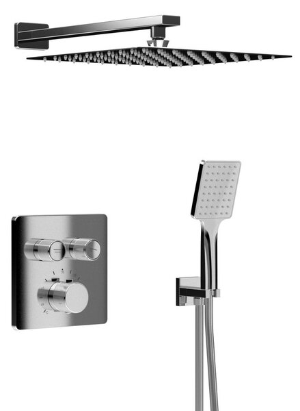 Sapho Sapho, SMART SELECT podomítková termostatická sprchová souprava, 2 výstupy, vystoupení, chrom, RP042-01