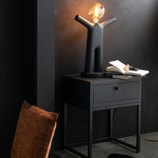 Černá stolní lampa J-Line Xua