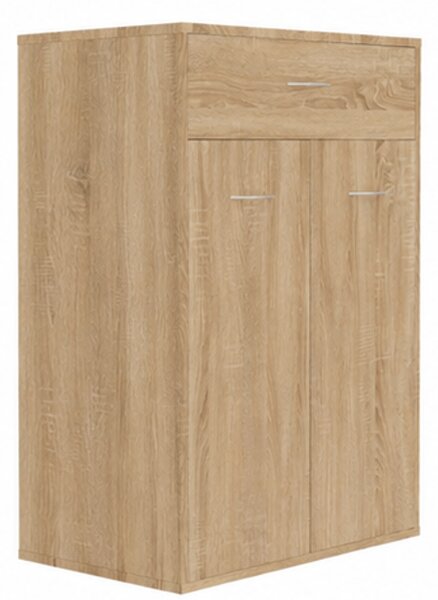 Skříňka na boty, botník, 1 zásuvka, 2 dvířka, dřevo, 85x61x36 cm, dub sonoma, Dekorino BB20260062