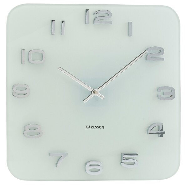 KARLSSON Nástěnné hodiny Vintage skleněné 35 × 35 cm