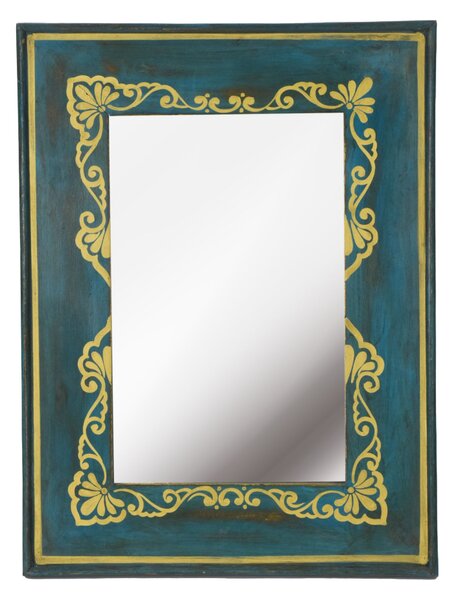 Zrcadlo v rámu z teakového dřeva, 46x3x62cm (5B)
